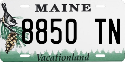 ME license plate 8850TN