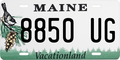 ME license plate 8850UG