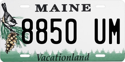 ME license plate 8850UM