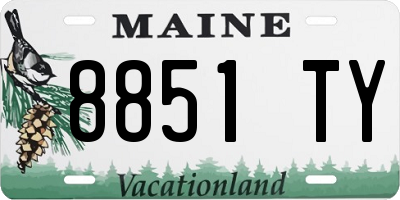 ME license plate 8851TY