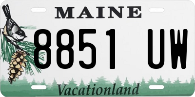 ME license plate 8851UW