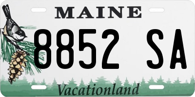 ME license plate 8852SA