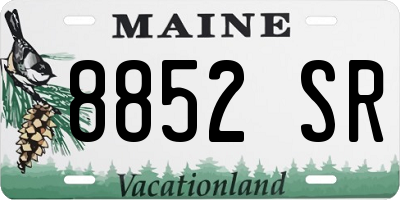 ME license plate 8852SR