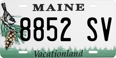 ME license plate 8852SV
