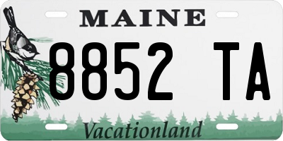 ME license plate 8852TA