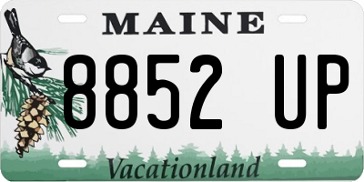 ME license plate 8852UP
