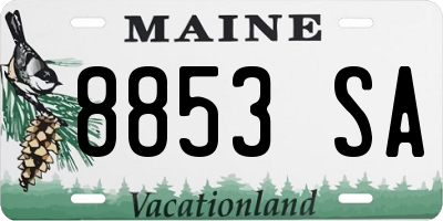 ME license plate 8853SA