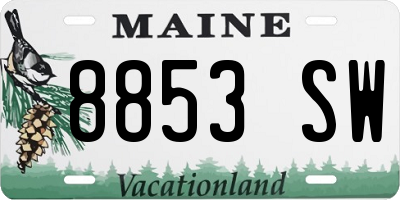 ME license plate 8853SW