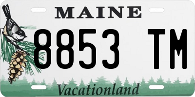 ME license plate 8853TM