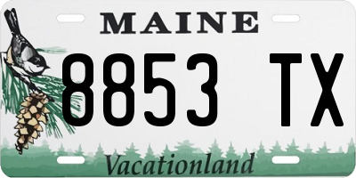 ME license plate 8853TX