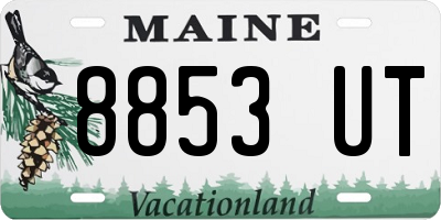 ME license plate 8853UT