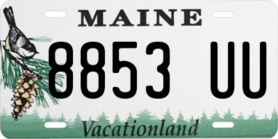 ME license plate 8853UU