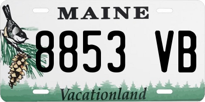 ME license plate 8853VB