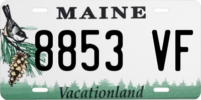 ME license plate 8853VF