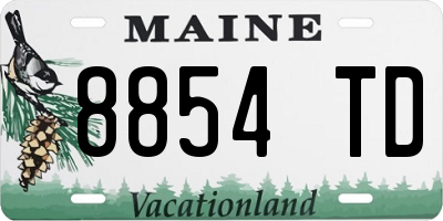 ME license plate 8854TD