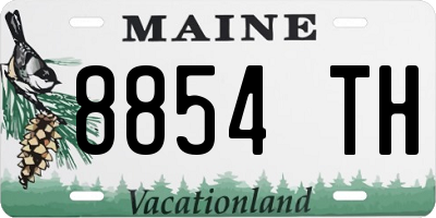 ME license plate 8854TH