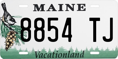 ME license plate 8854TJ