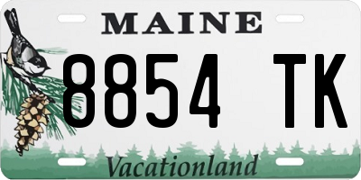 ME license plate 8854TK