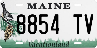 ME license plate 8854TV