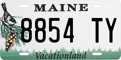 ME license plate 8854TY