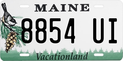 ME license plate 8854UI
