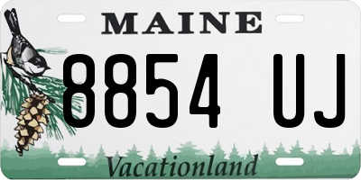 ME license plate 8854UJ