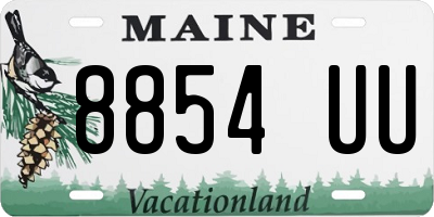 ME license plate 8854UU