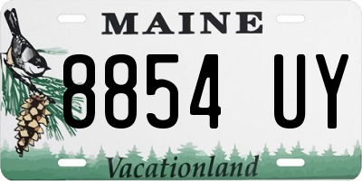 ME license plate 8854UY