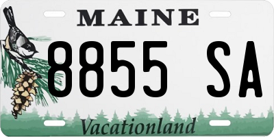 ME license plate 8855SA