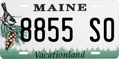 ME license plate 8855SO
