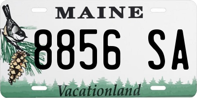 ME license plate 8856SA