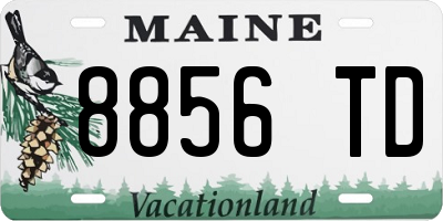 ME license plate 8856TD