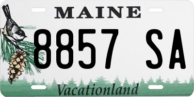 ME license plate 8857SA