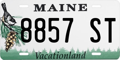 ME license plate 8857ST