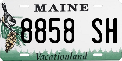 ME license plate 8858SH
