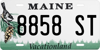 ME license plate 8858ST