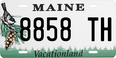 ME license plate 8858TH