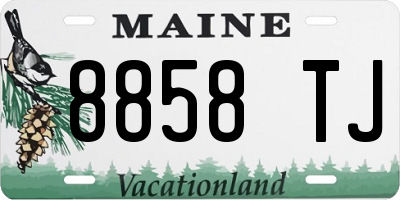 ME license plate 8858TJ