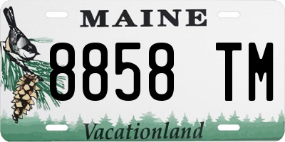 ME license plate 8858TM