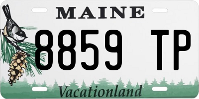 ME license plate 8859TP