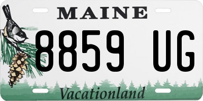 ME license plate 8859UG