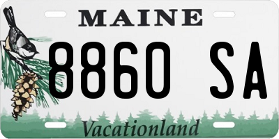 ME license plate 8860SA