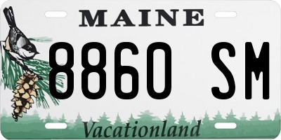 ME license plate 8860SM