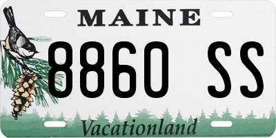 ME license plate 8860SS