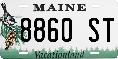 ME license plate 8860ST