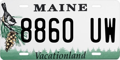 ME license plate 8860UW