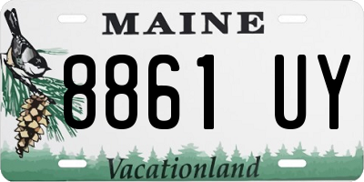 ME license plate 8861UY