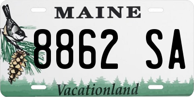 ME license plate 8862SA