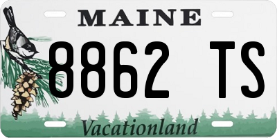 ME license plate 8862TS