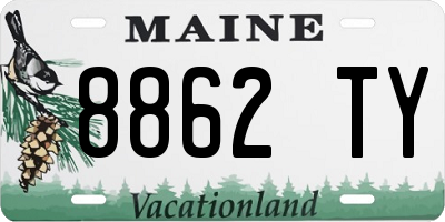 ME license plate 8862TY